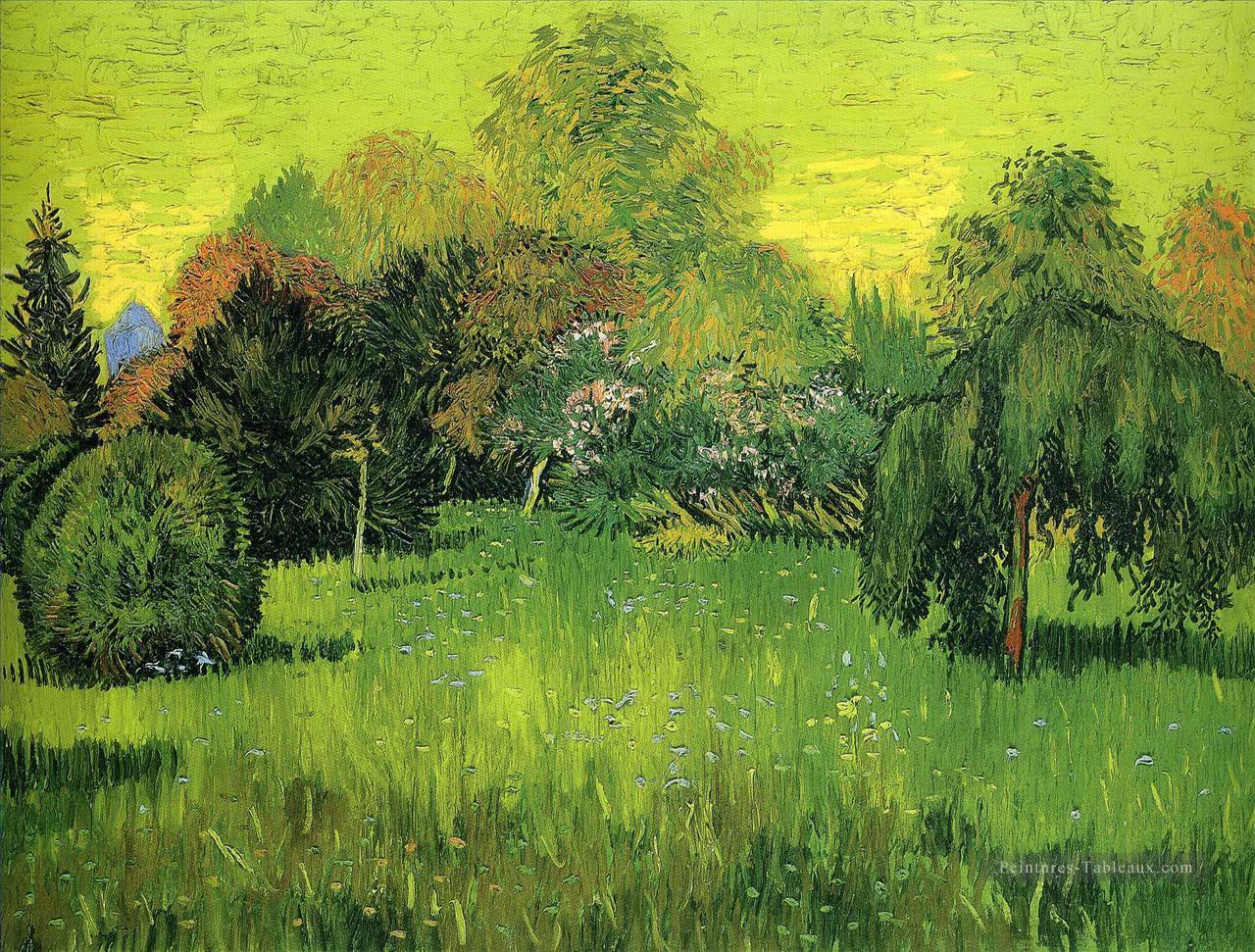 Parc public avec saule pleureur Le jardin du poète I Vincent van Gogh Peintures à l'huile